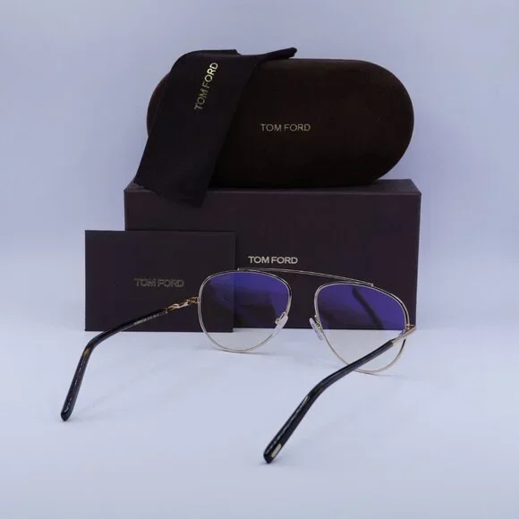 🕶️ New Tom Ford FT5622-B 028 Eyeglasses - Gold Frame 57mm